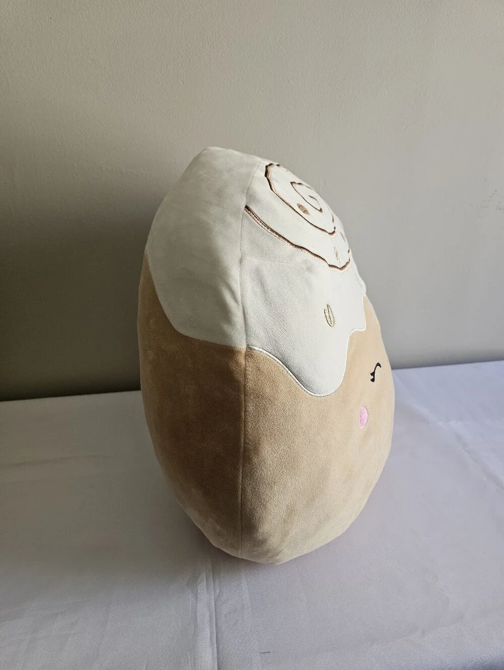 Squishmallows Cream & Tan Cinnamon Roll Plush Pillow